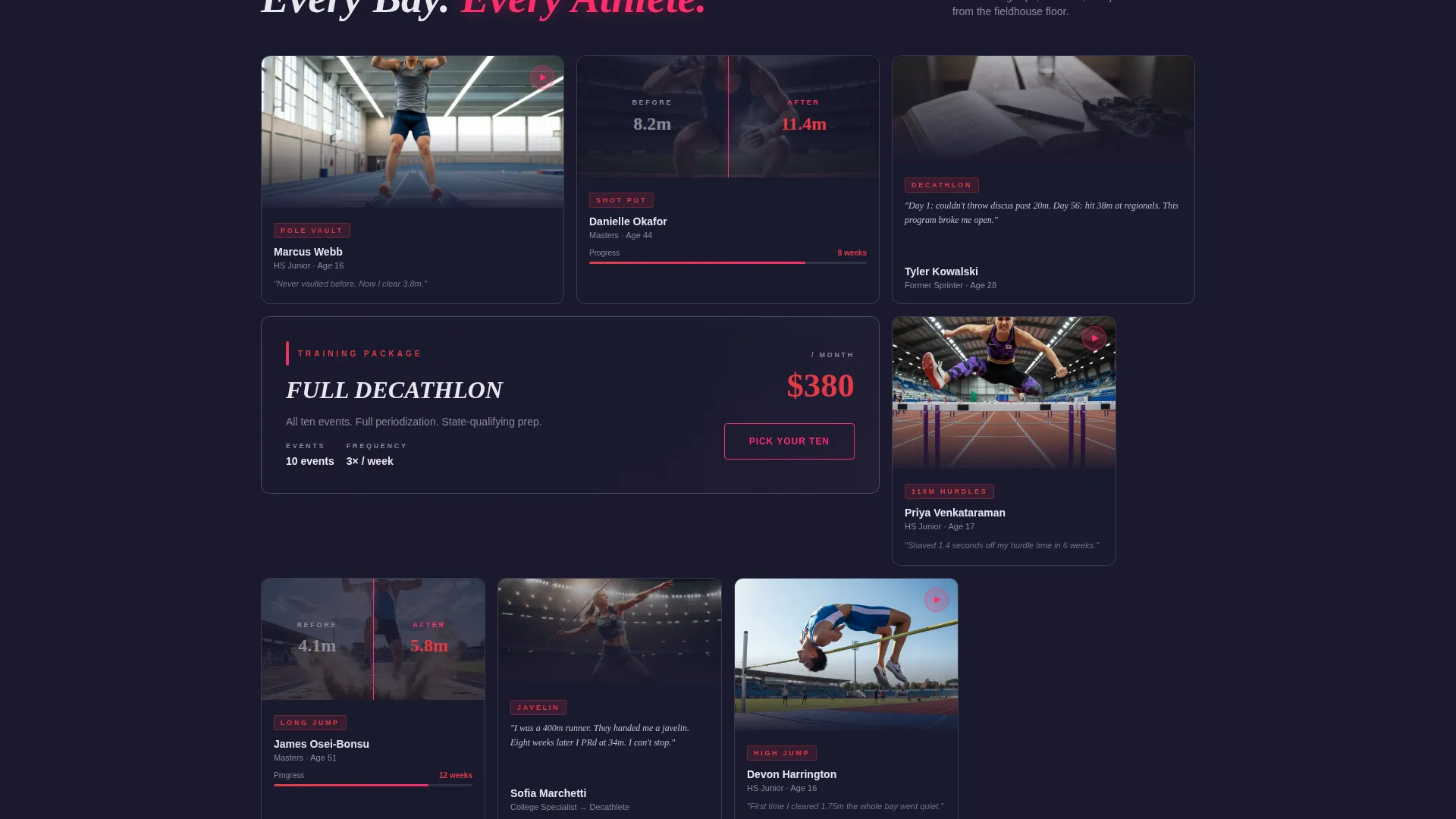 Decathlon Pricing Website Template