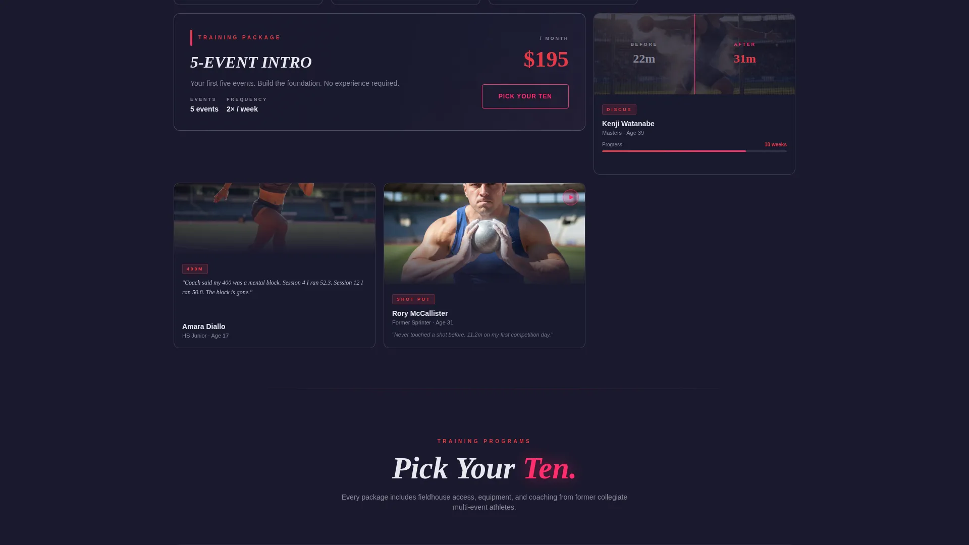 Decathlon Pricing Website Template