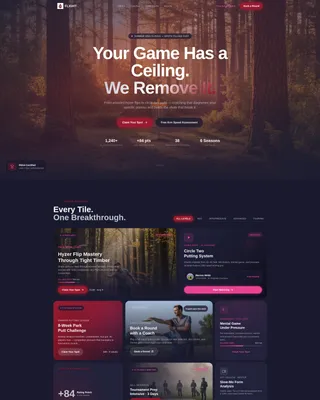 Dynamic Disc Golf Tournament Landing Page Template
