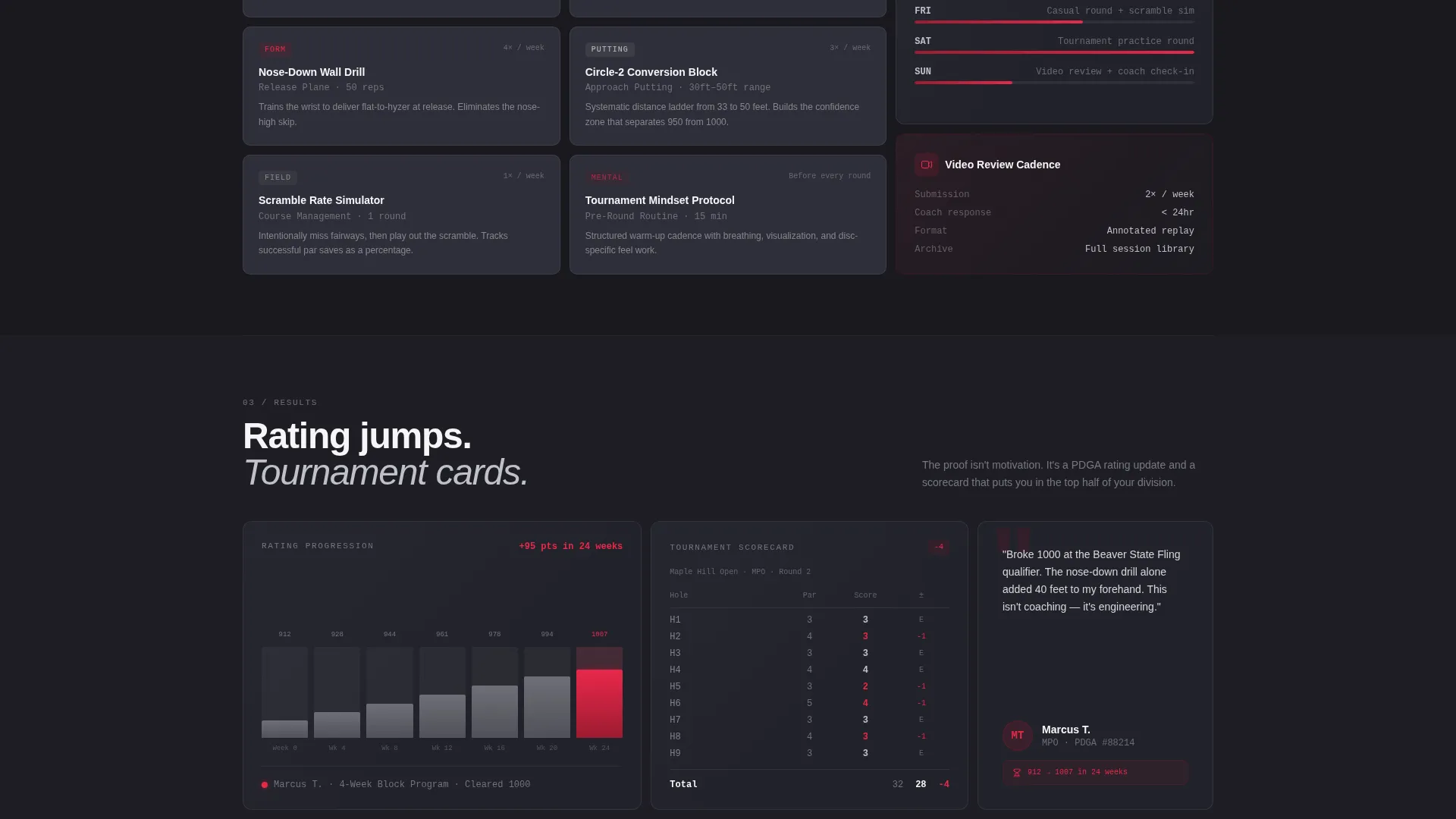 Disc Golf Booking Website Template