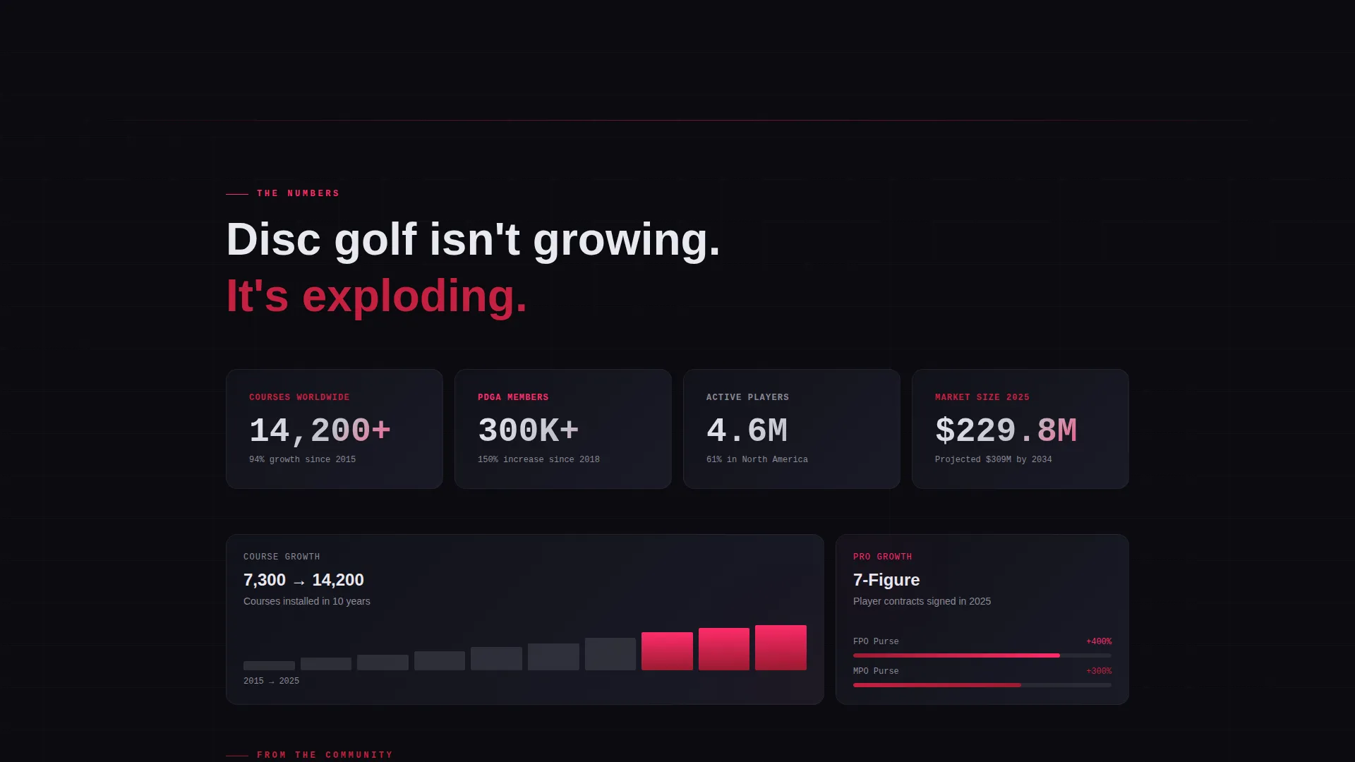 Disc Golf Professional Website Template