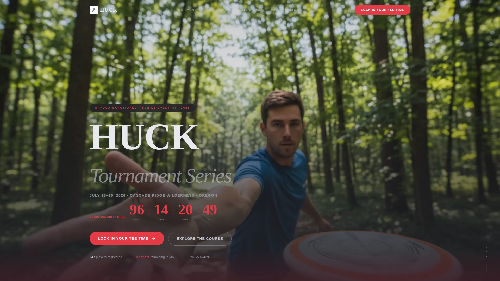 Disc Golf Complete Professional Website Template