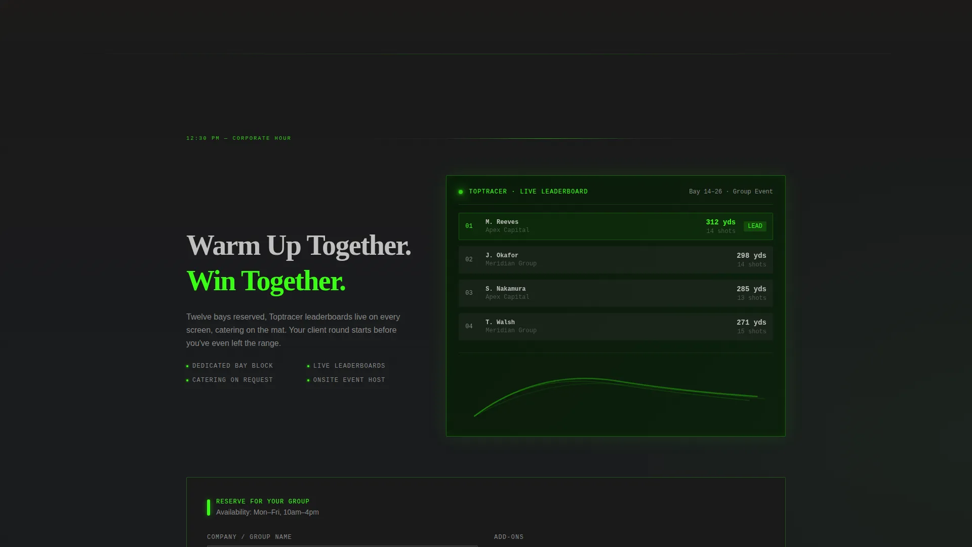 Golf Club & Course Specialist Booking Website Template