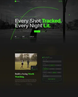 Golf Club & Course Specialist Booking Website Template