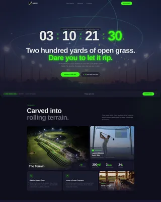 Golf Club & Course Booking Website Template