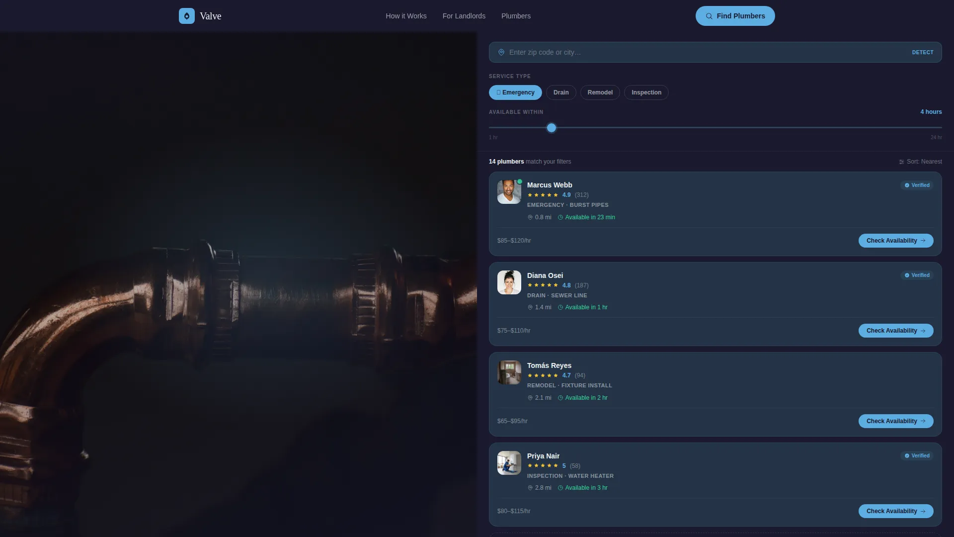 Plumbing Directory Landing Page Template