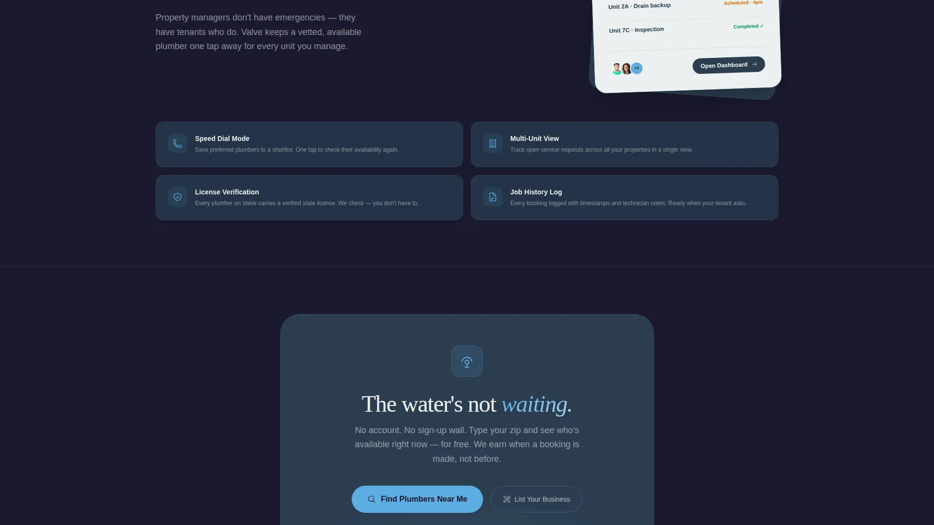 Plumbing Directory Landing Page Template