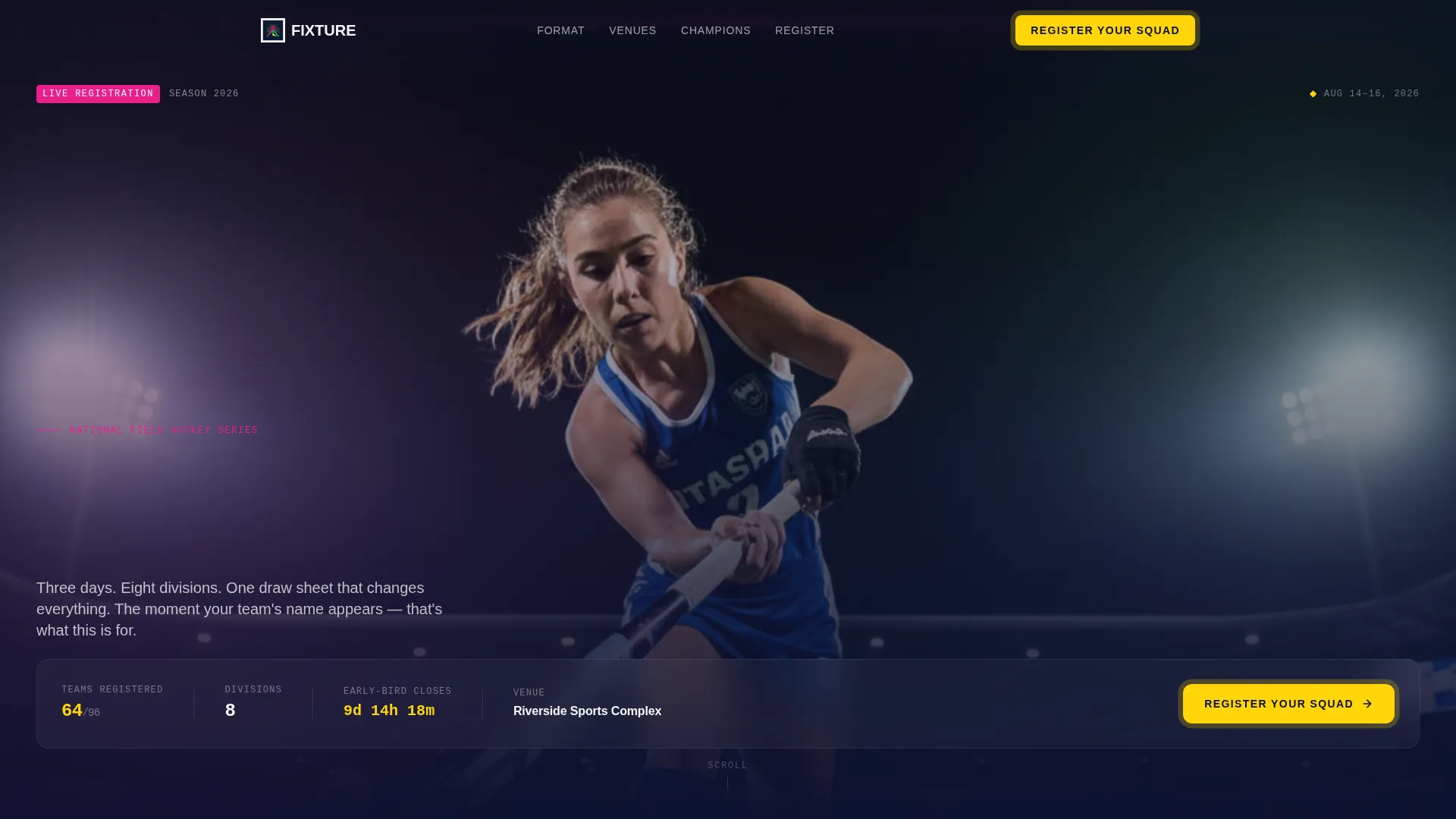 Field Hockey Specialist Professional Website Template