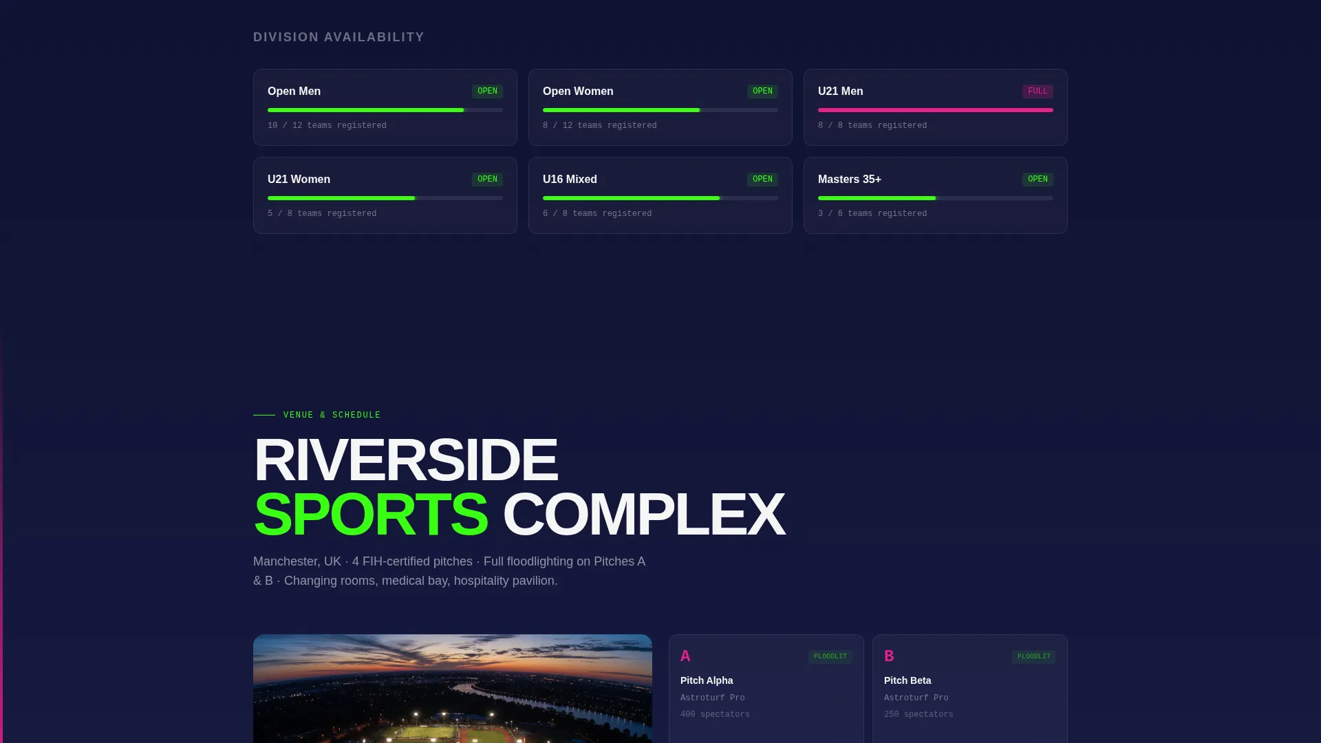 Field Hockey Specialist Professional Website Template
