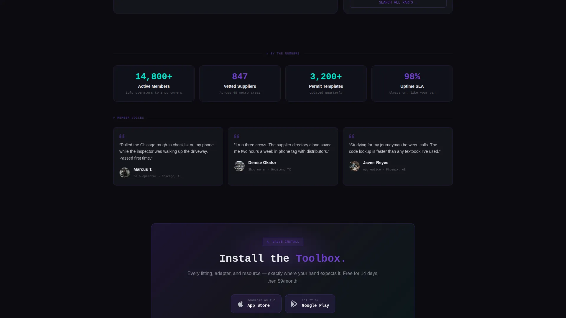Trusted Plumbing Services Landing Page Template