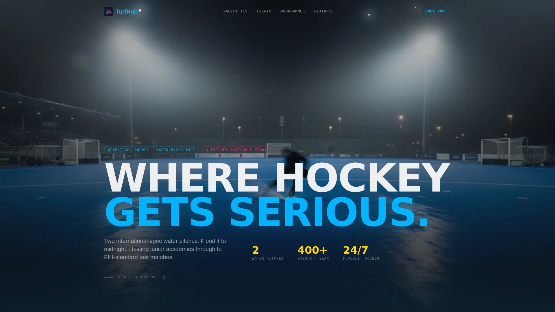 Field Hockey Specialist Booking Website Template