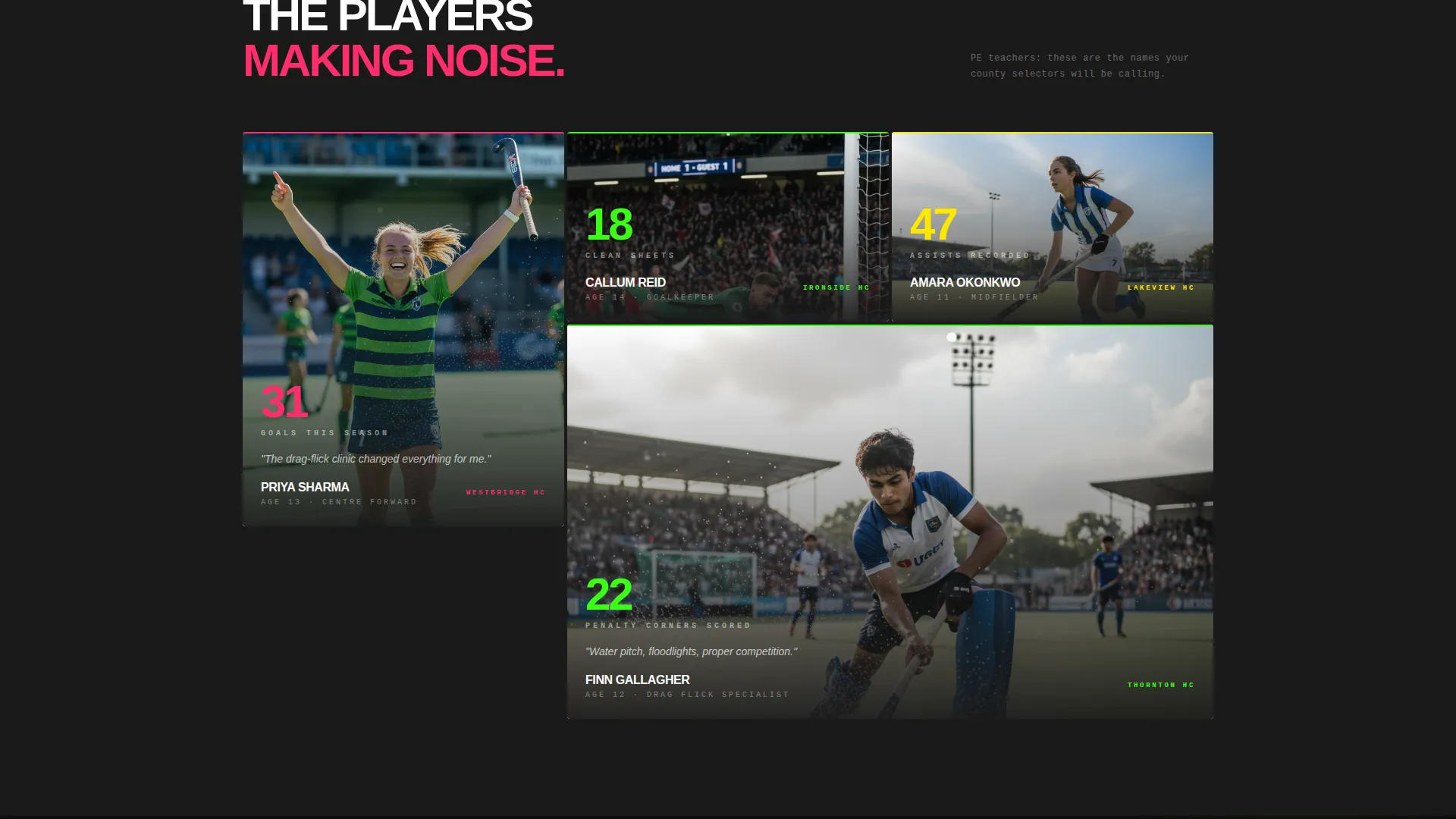 Field Hockey Leagues Specialist Professional Website Template