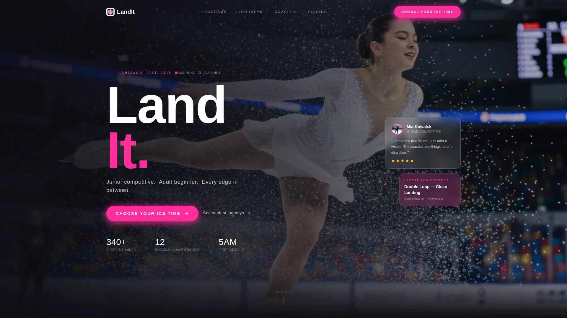 Figure Skating Pricing & Packages Website Template