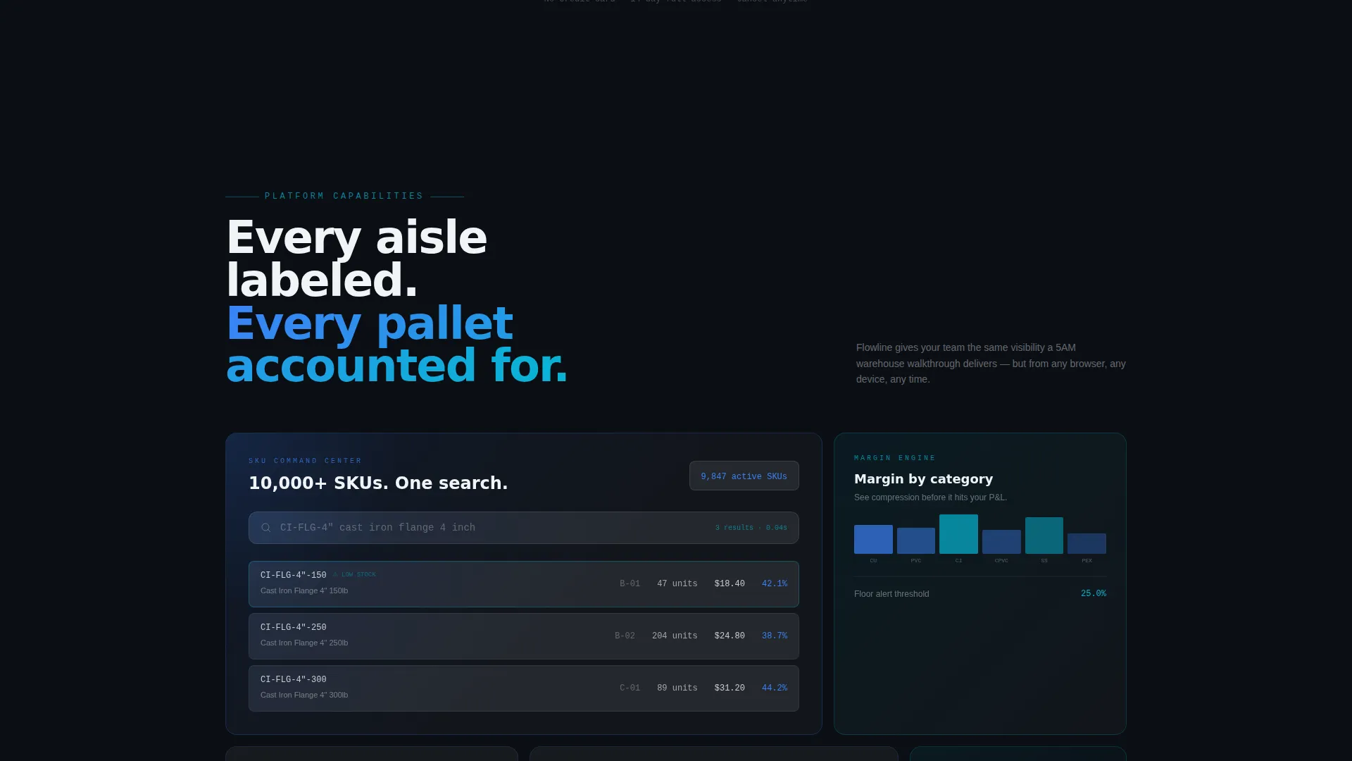 Plumbing Wholesale Management Software Landing Page
