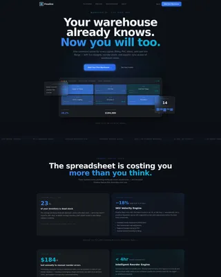 Plumbing Wholesale Management Software Landing Page