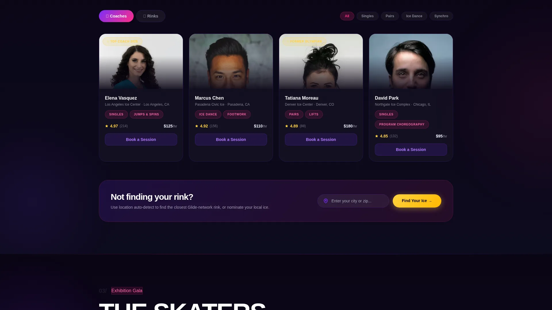 Figure Skating Professional Website Template