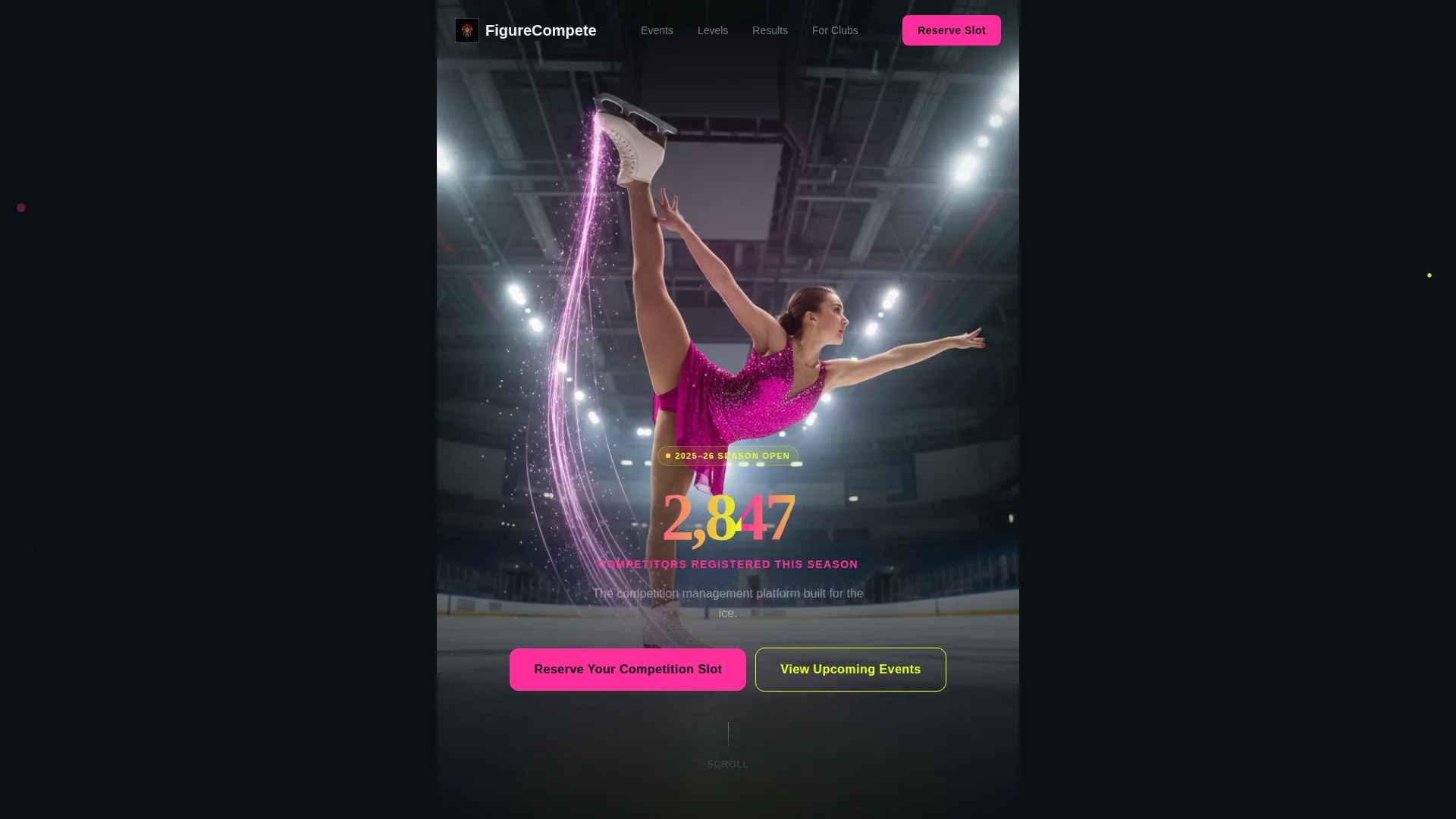 Figure Skating Specialist Booking Website Template