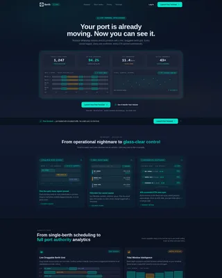 Port & Terminal Vertical SaaS Booking Website Template