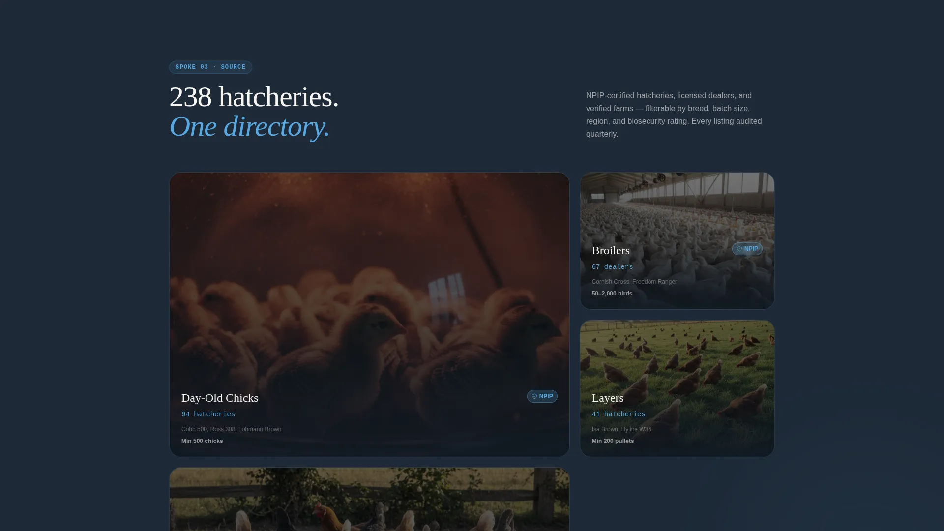 Poultry Vertical SaaS Booking Website Template