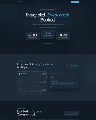 Poultry Vertical SaaS Booking Website Template