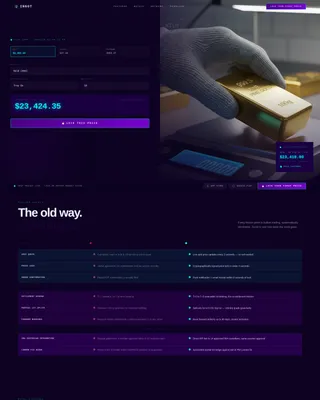 Precious Metals Booking System Landing Page Template