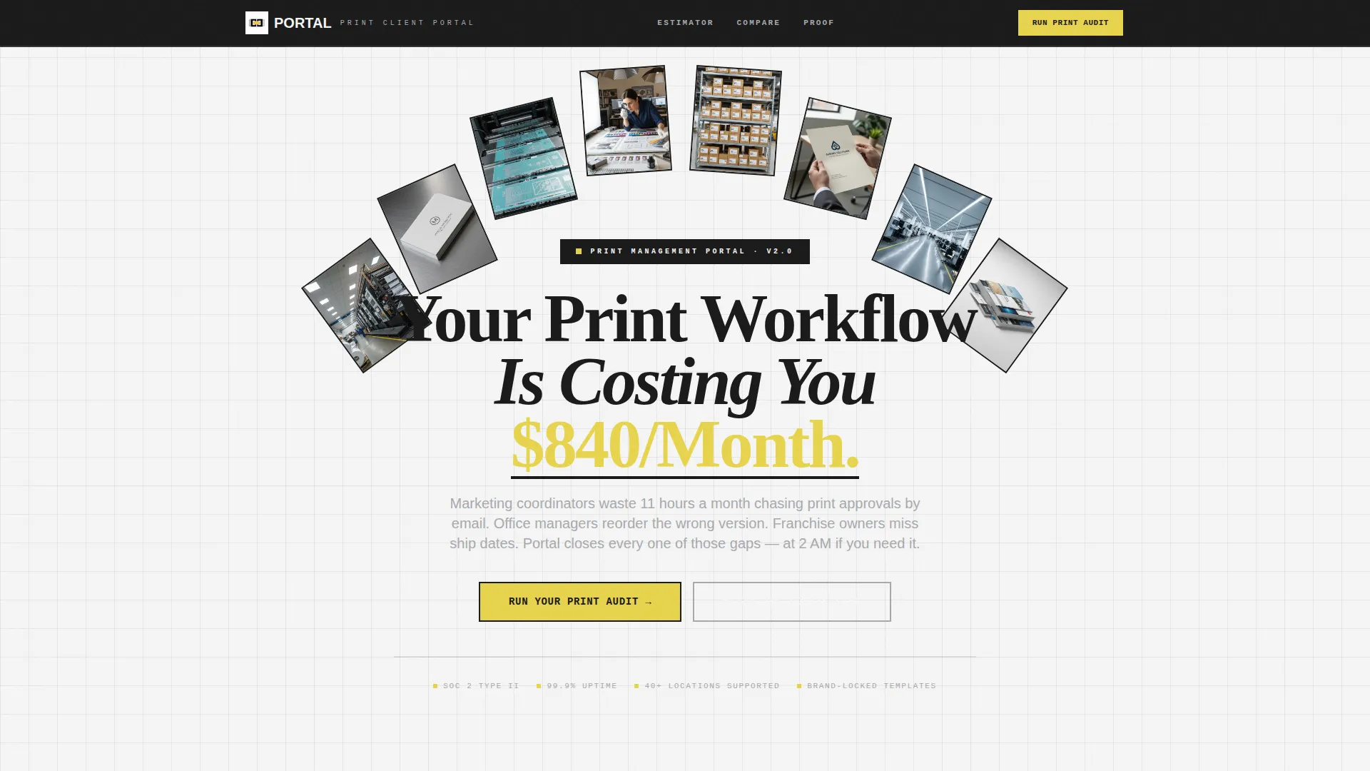 Specialist Printing Digital Presence Cost Estimator Website Template