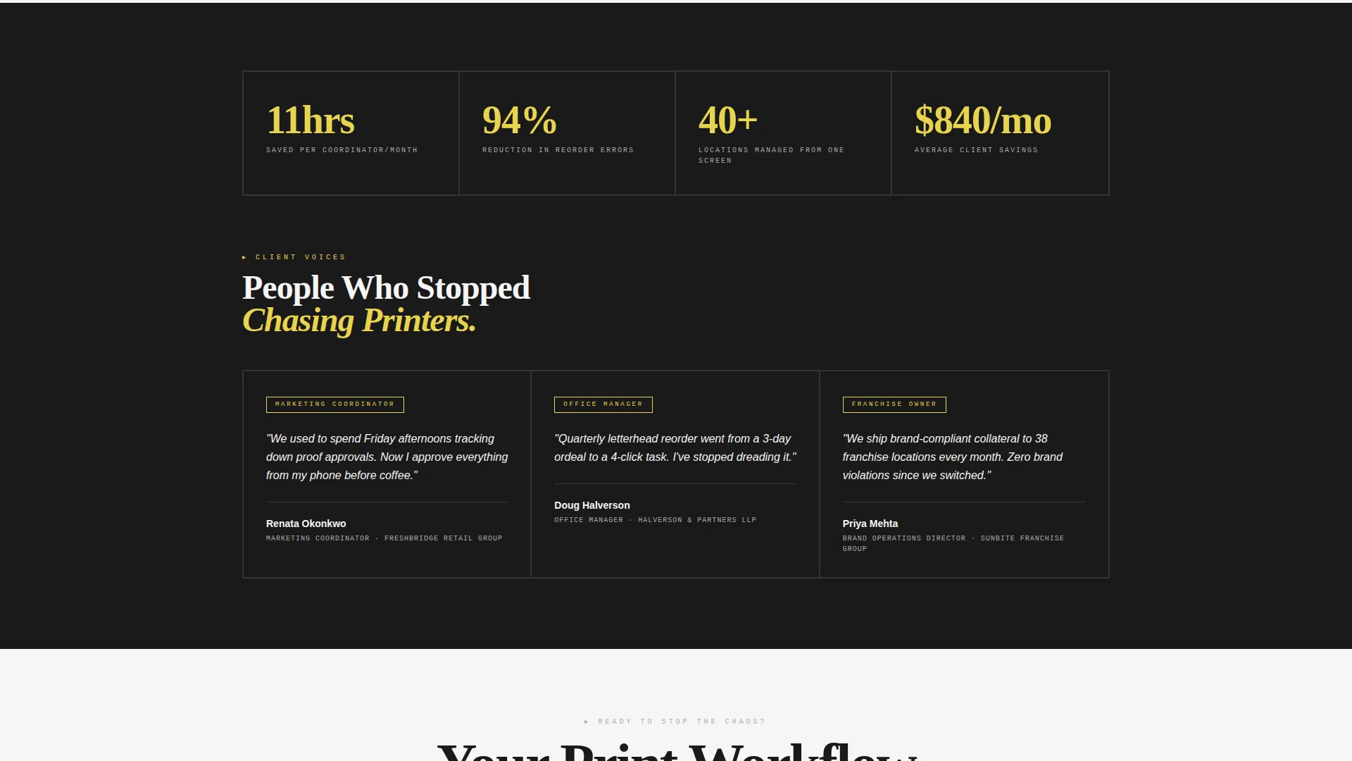 Specialist Printing Digital Presence Cost Estimator Website Template