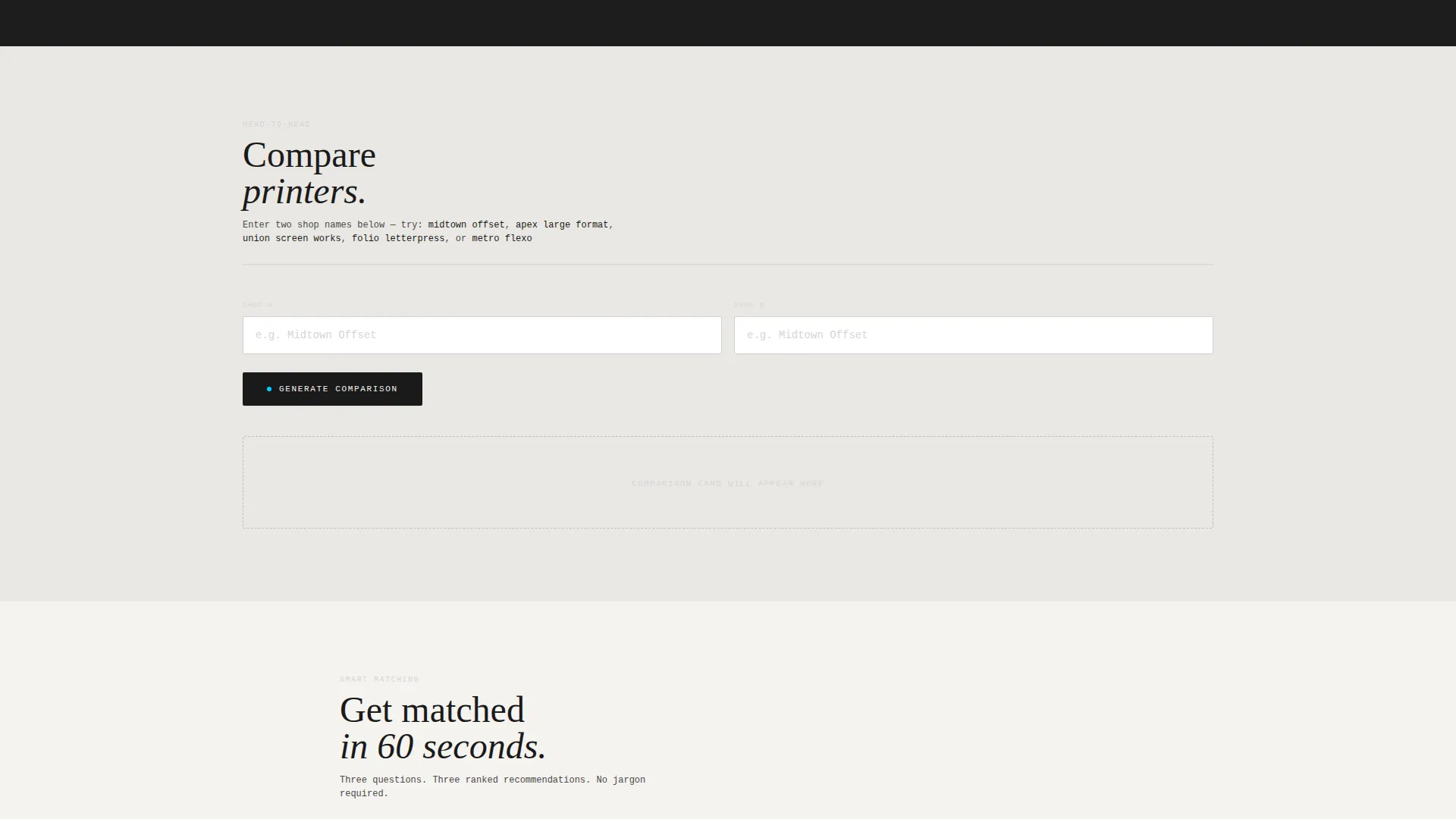 Printing Digital Presence Provider Directory Website Template