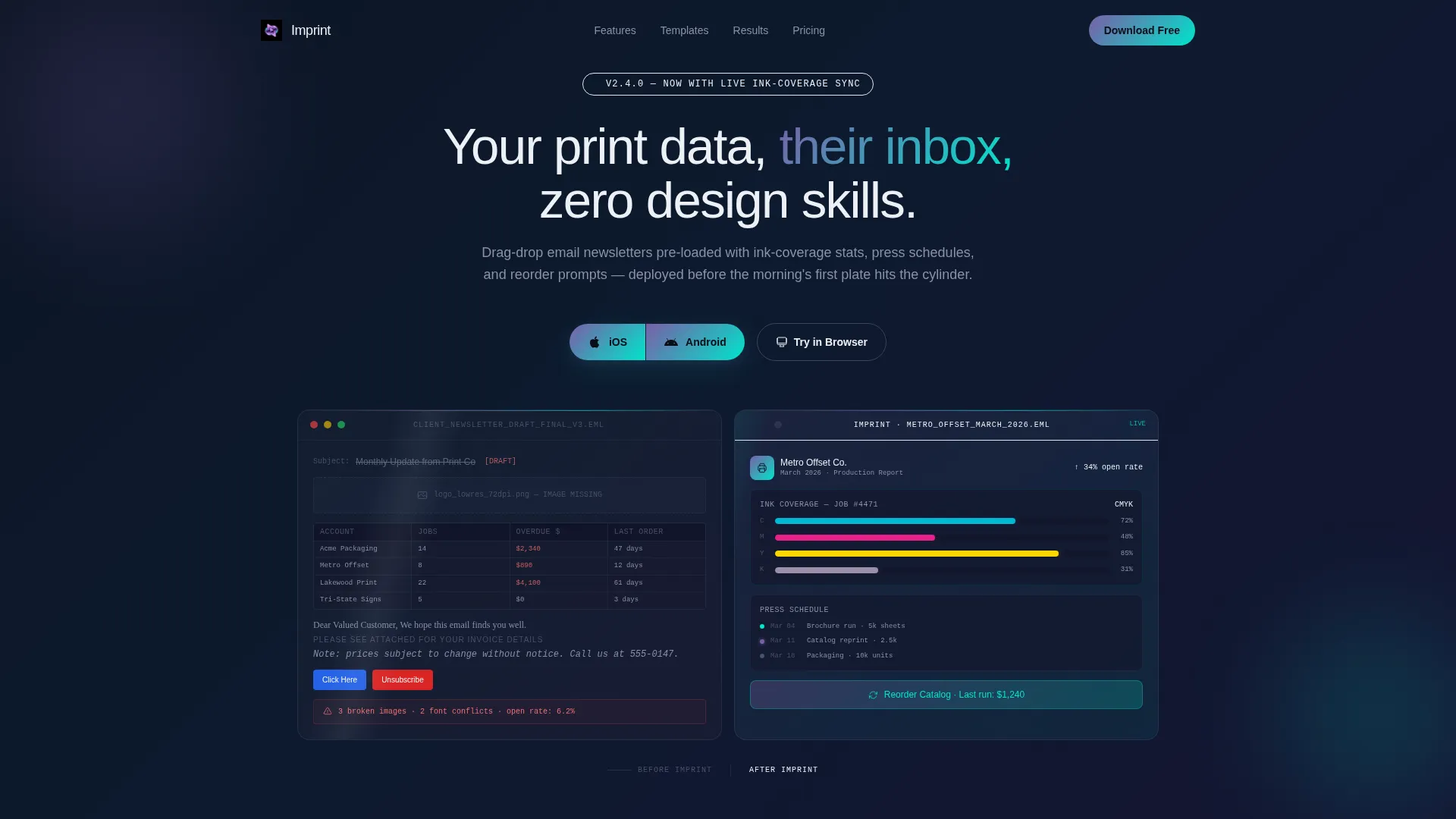 Printing Digital Presence Careers & Recruitment Website Template