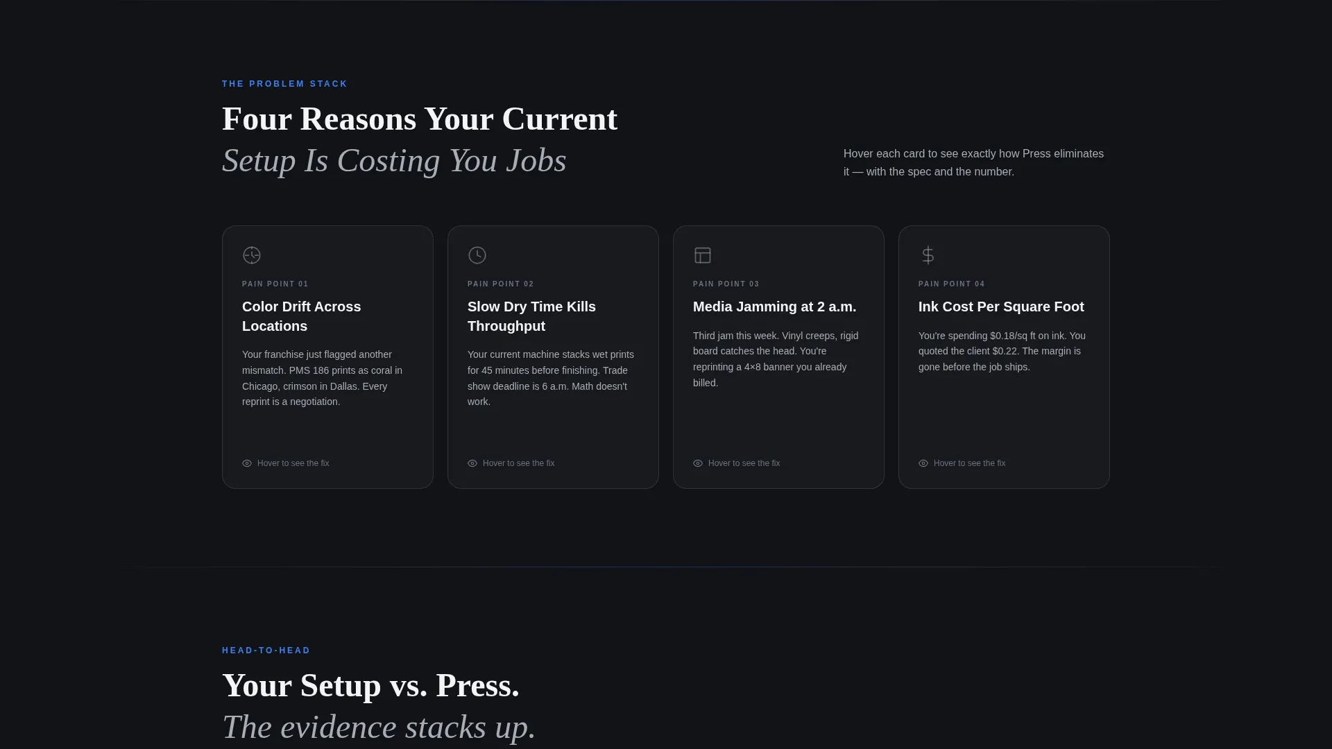Advanced Printing Digital Presence Cost Estimator Website Template