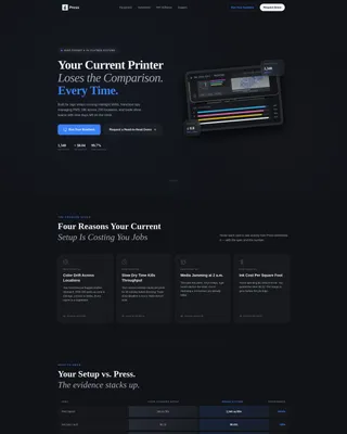 Advanced Printing Digital Presence Cost Estimator Website Template