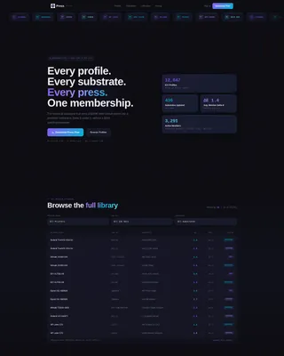 Printing Digital Presence Portfolio Website Template