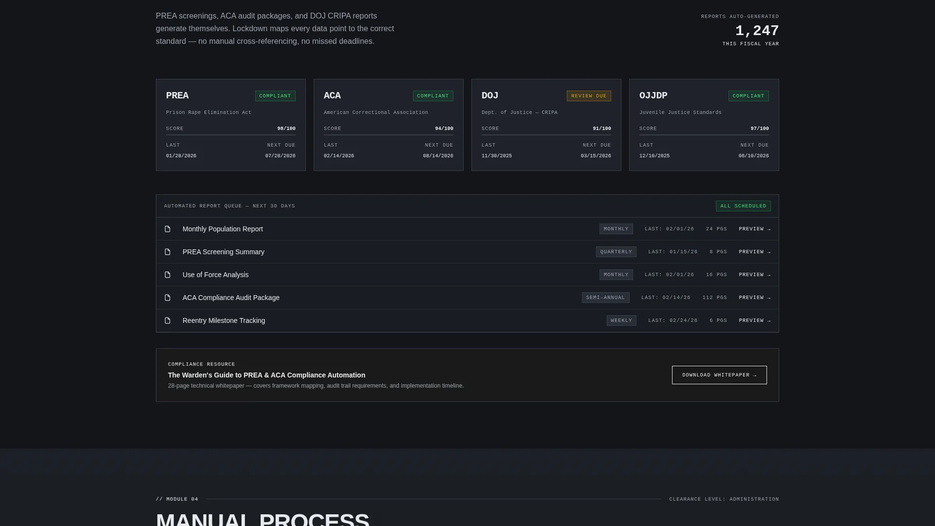 Corrections CRM Landing Page Template