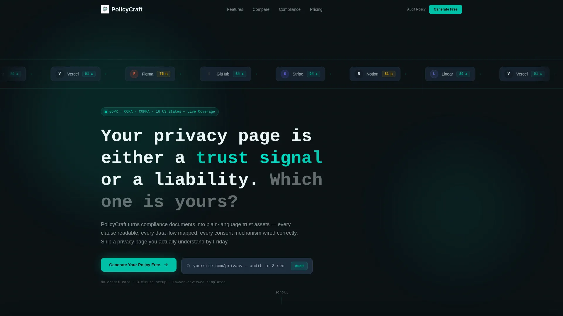 Policy & Legal Documentation Privacy Policy Website Template