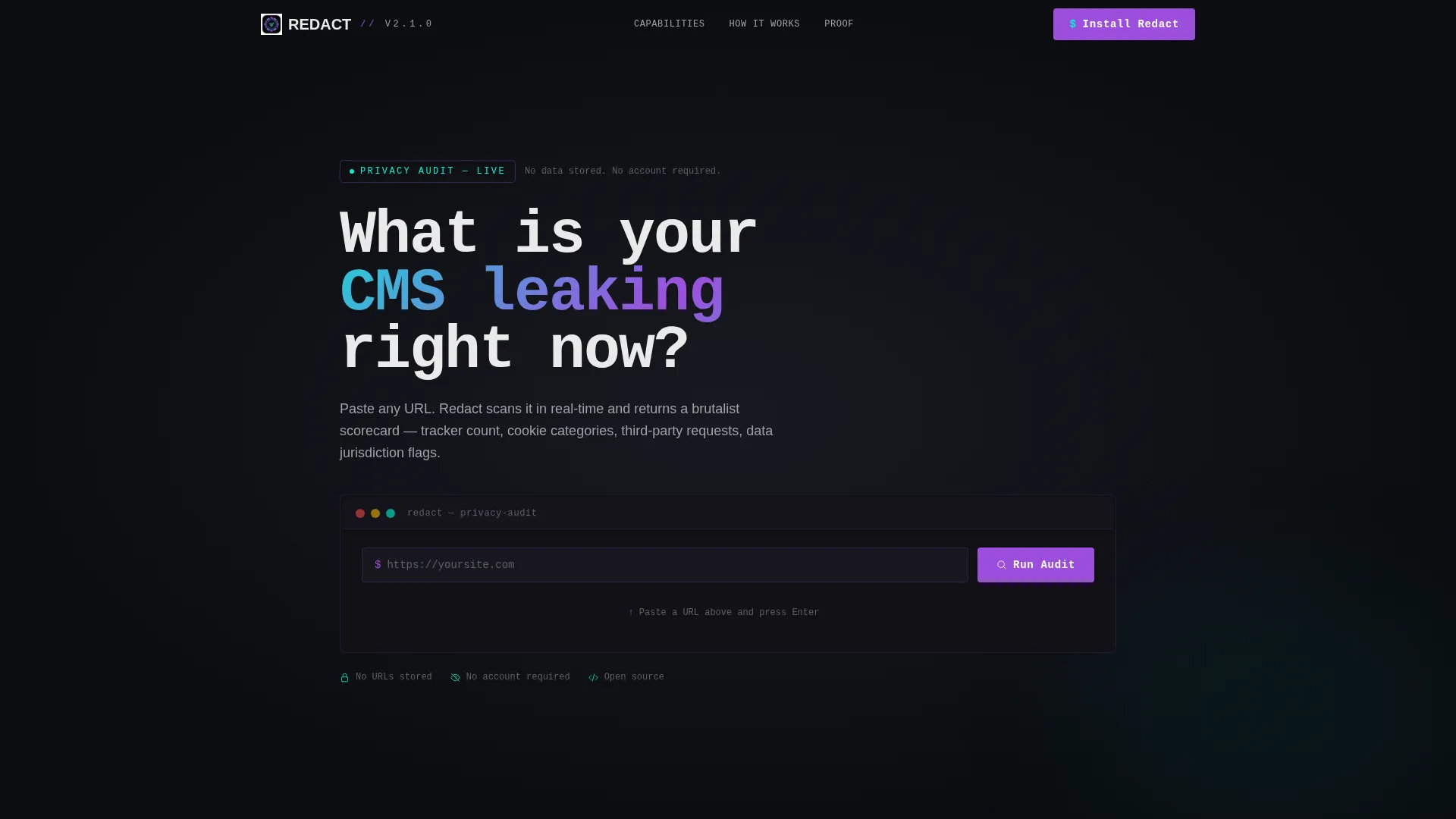 Privacy-First Enterprise Software Privacy Policy Website Template