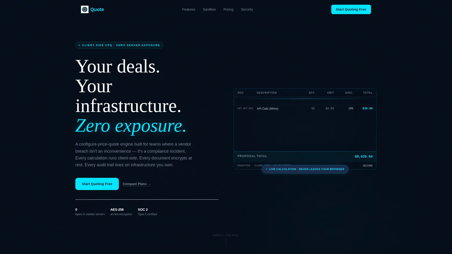 Privacy-First Enterprise Software Pricing Website Template