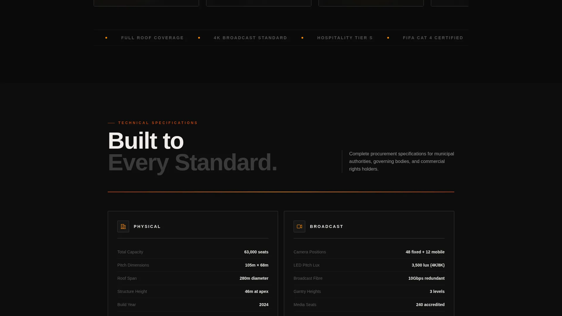 Stadium & Arena Professional Website Template