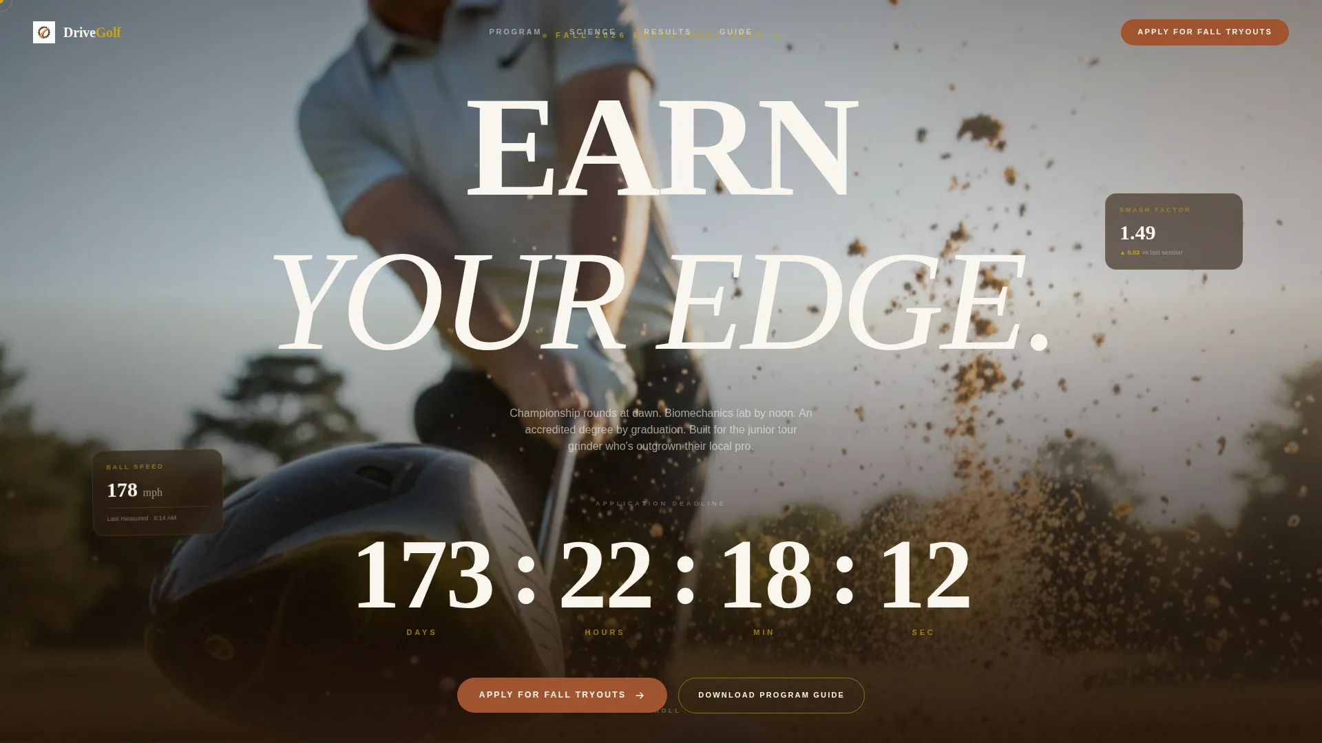 Golf Leagues Careers Website Template