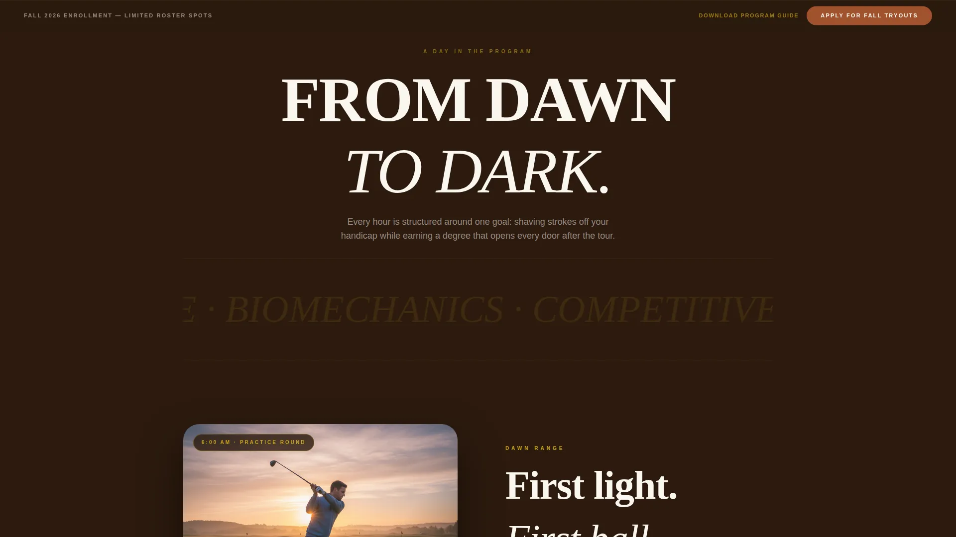 Golf Leagues Careers Website Template