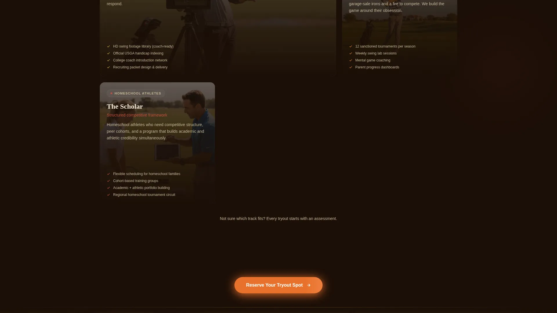 Championship Golf Course Landing Page Template