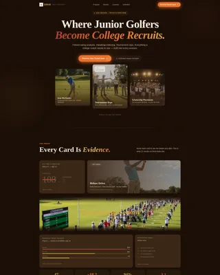 Championship Golf Course Landing Page Template