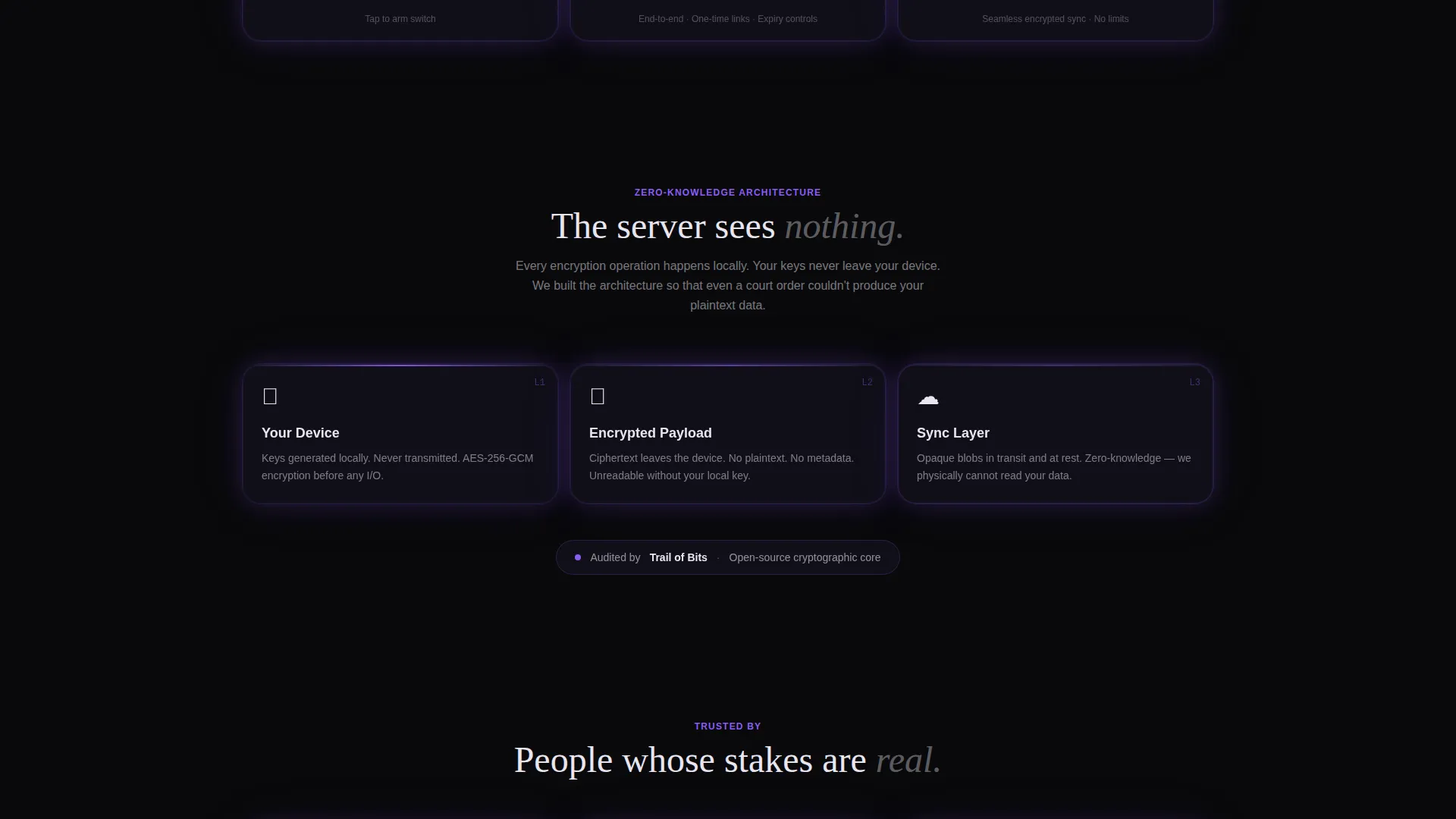 Encrypted Privacy Landing Page Template