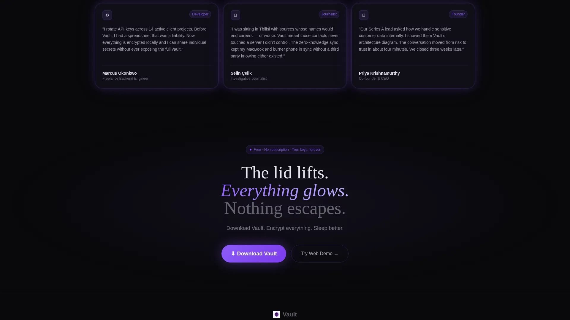 Encrypted Privacy Landing Page Template