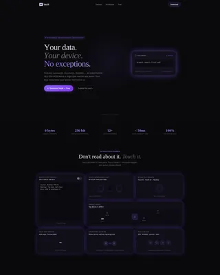 Encrypted Privacy Landing Page Template