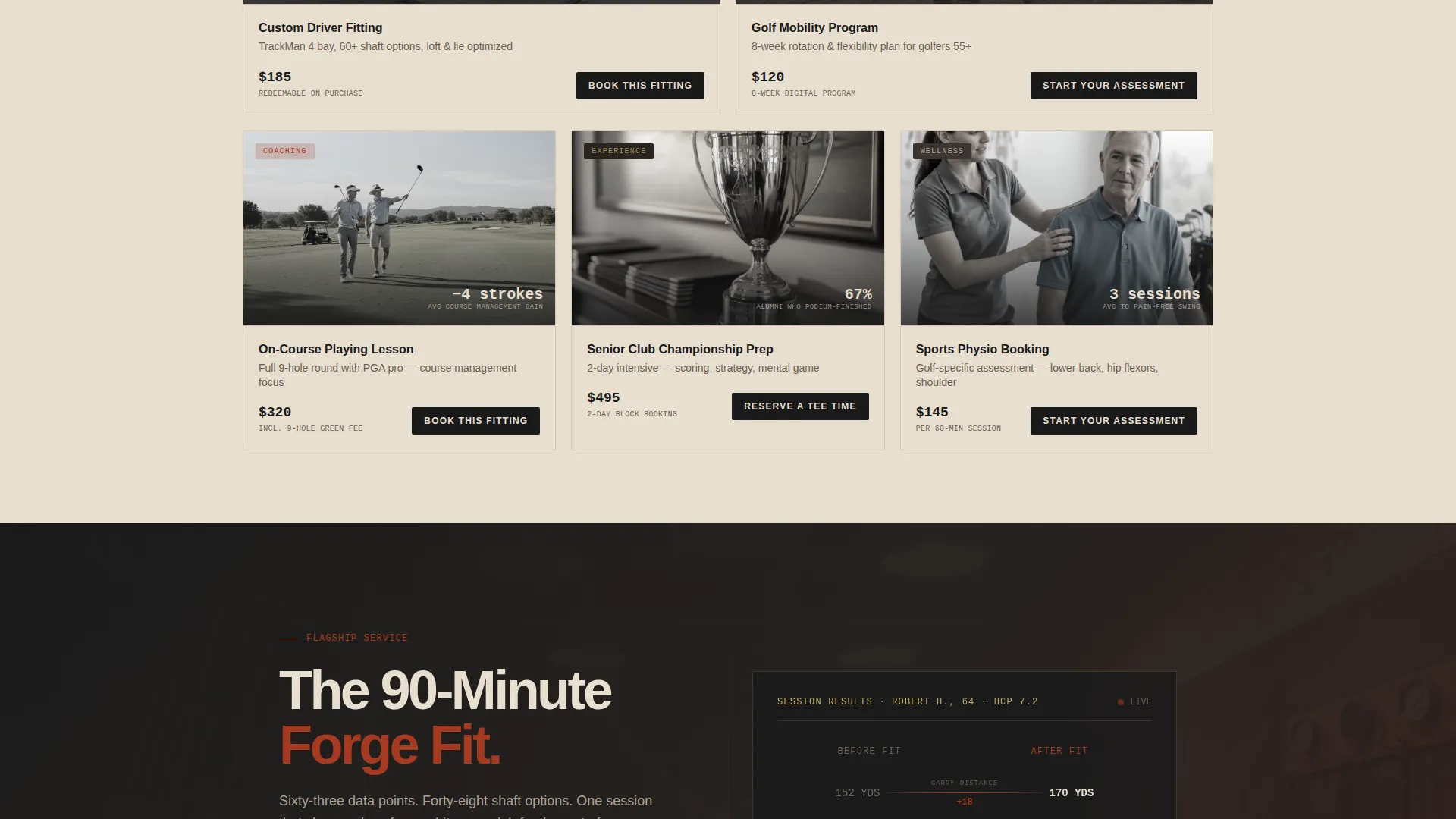 Golf Leagues Professional Website Template