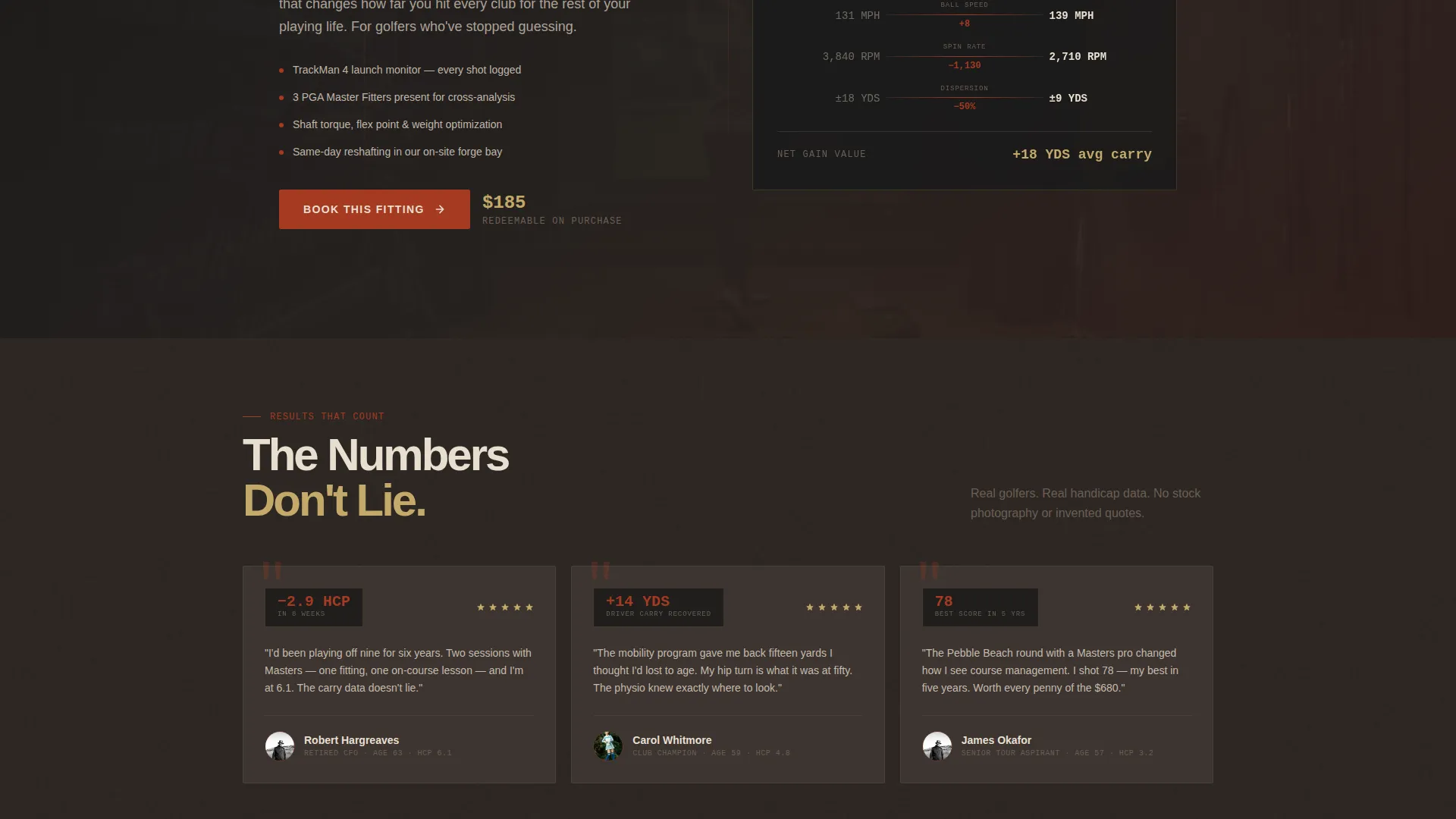 Golf Leagues Professional Website Template