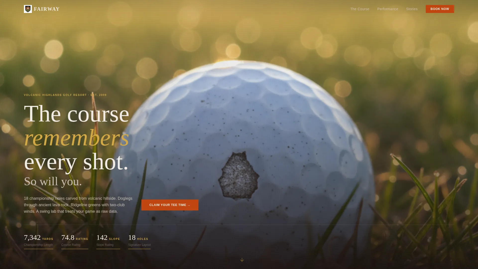 Golf Club & Course Complete Booking Website Template