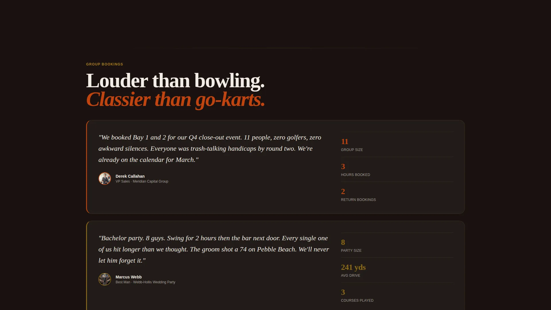 Golf Club & Course Advanced Booking Website Template
