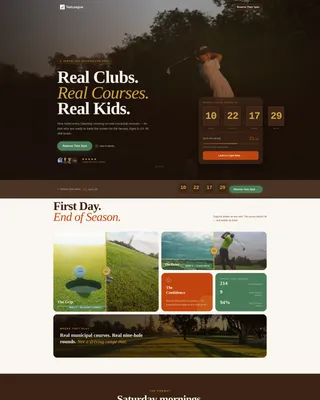 Golf Leagues Specialist Professional Website Template