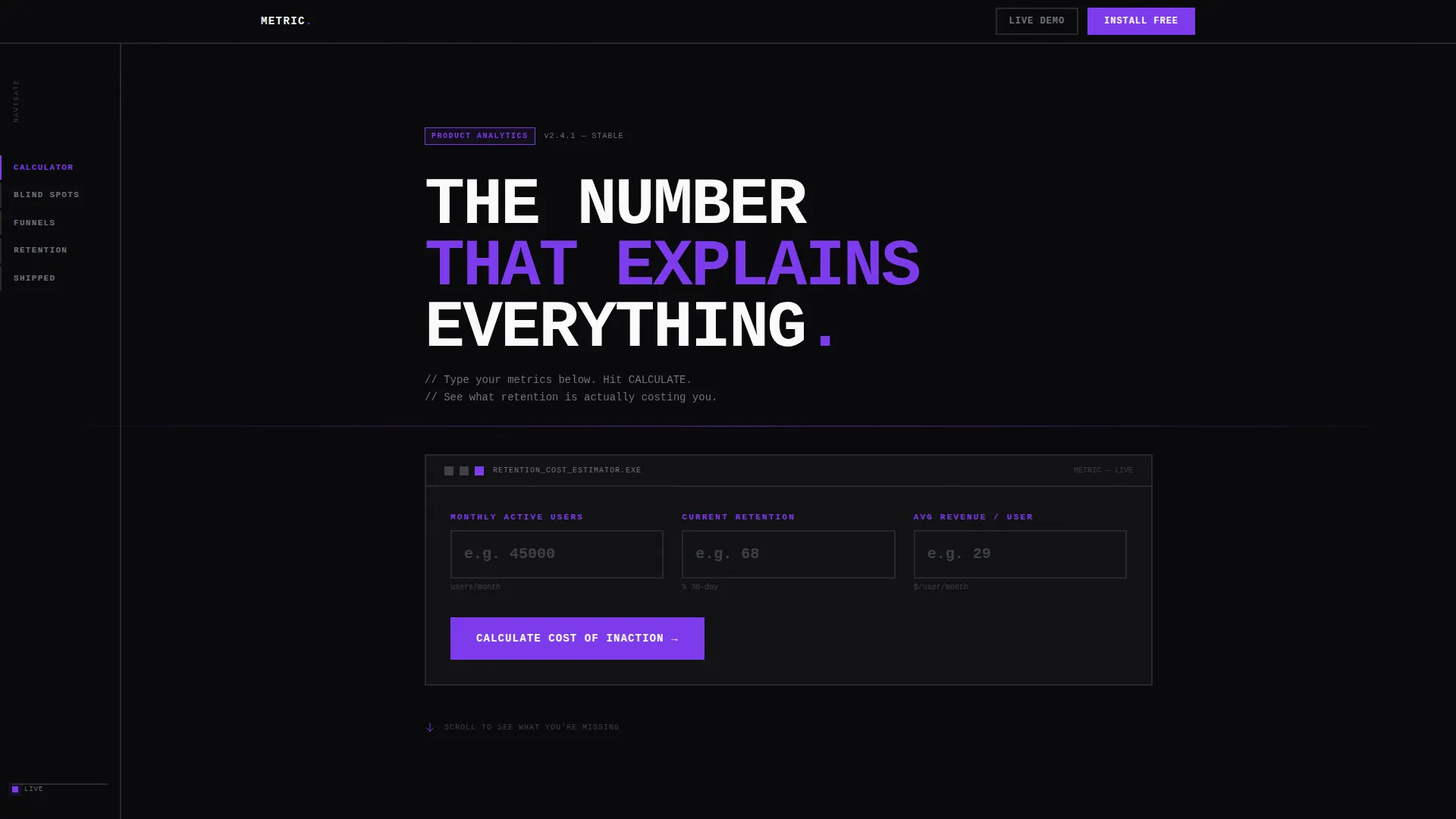 Software & SaaS Cost Calculator Website Template